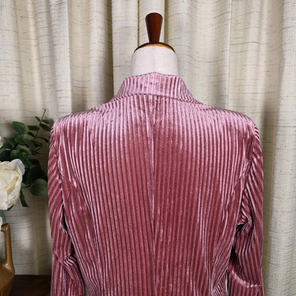 Light Pink Velvet Blazer Boho Romantic Coquette Fairy Size Large - Picture 9 of 16